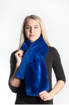 Rex fur scarf - blue